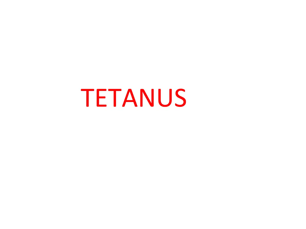 tetanus