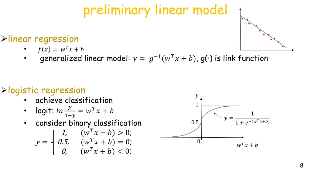 preliminary linear model