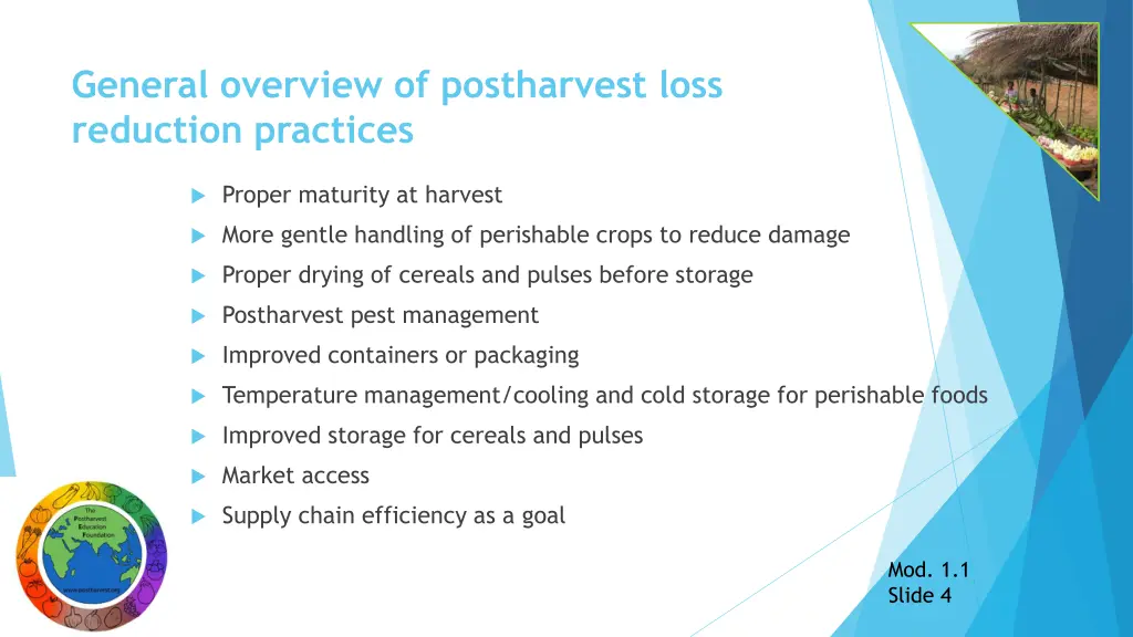general overview of postharvest loss reduction