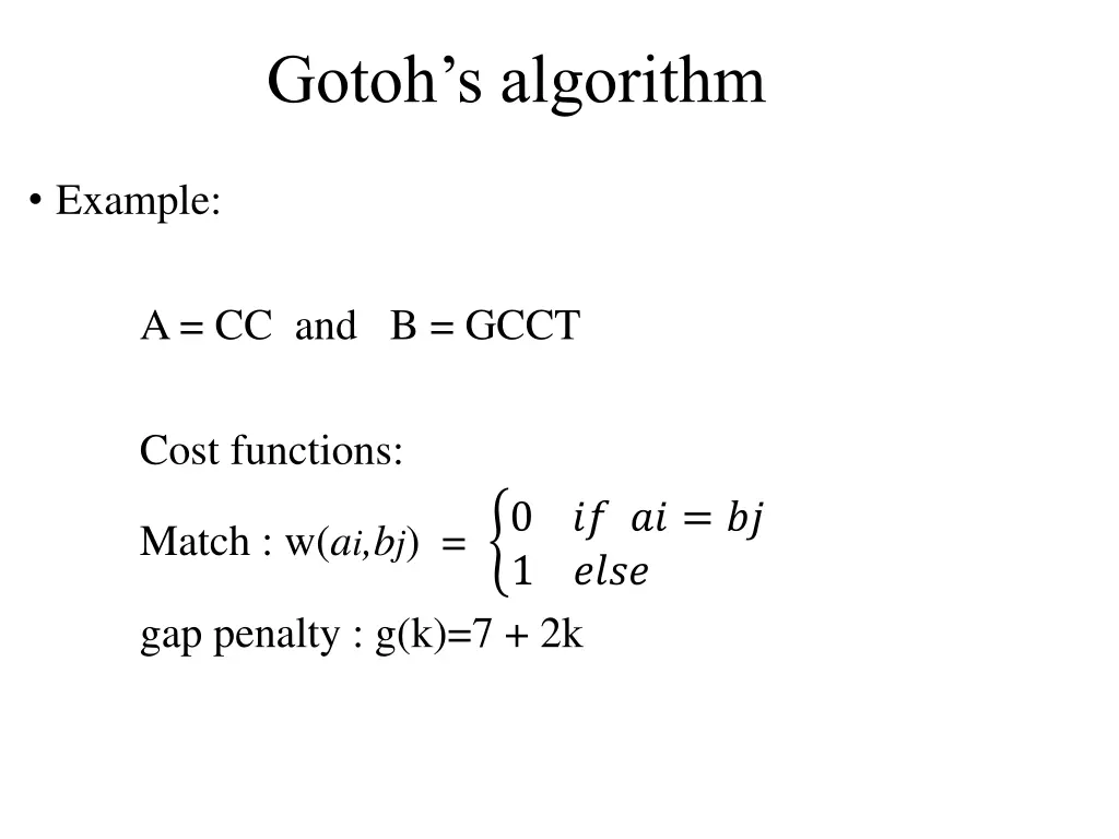 gotoh s algorithm 2