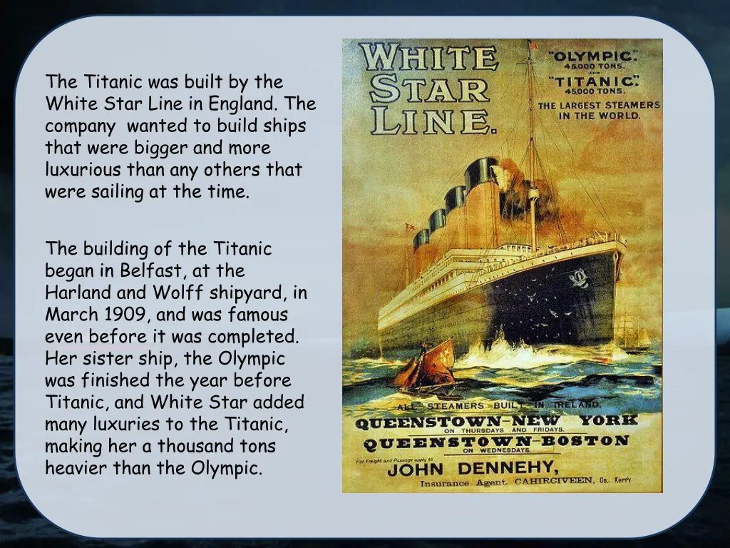 the titanic was built by the white star line