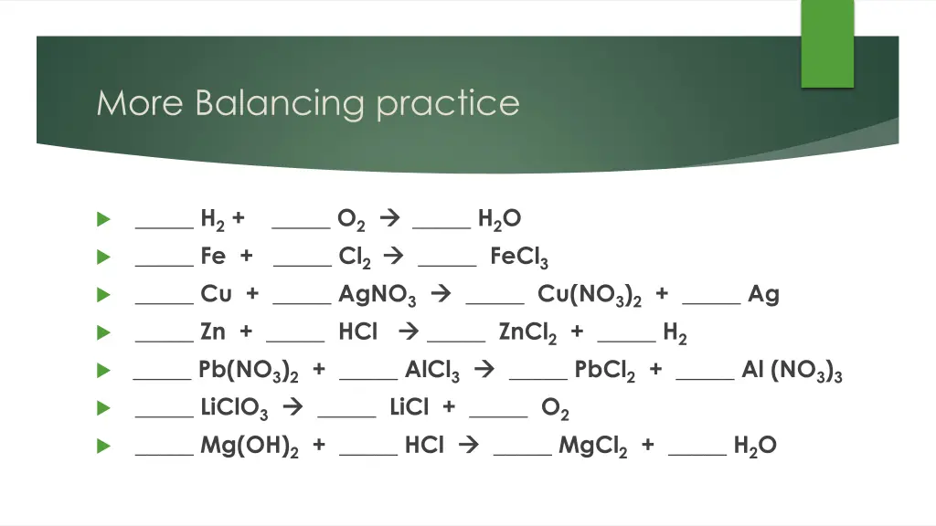 more balancing practice