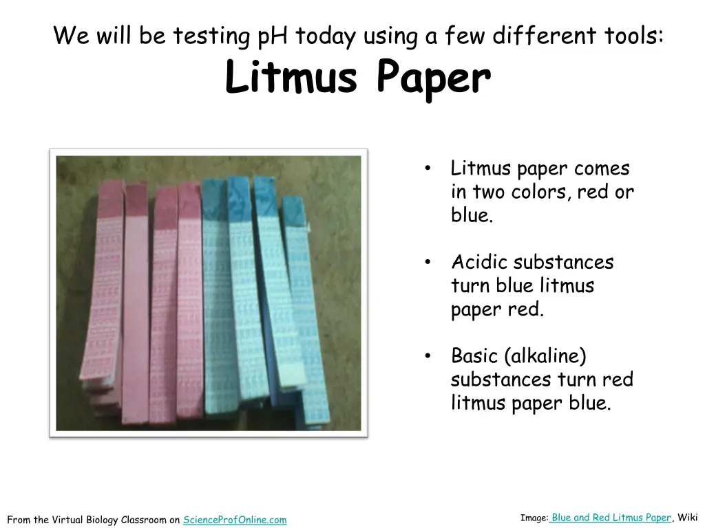 we will be testing ph today using a few different