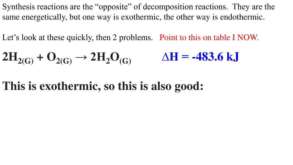 synthesis reactions are the opposite