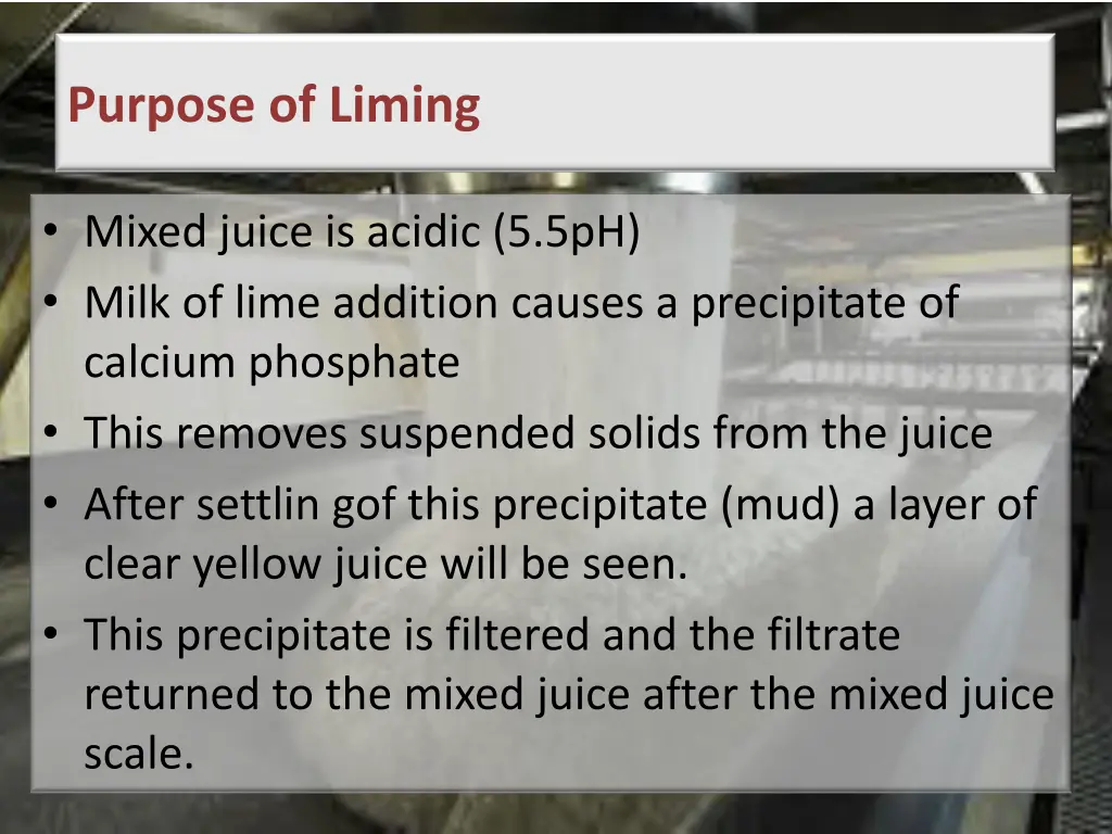 purpose of liming