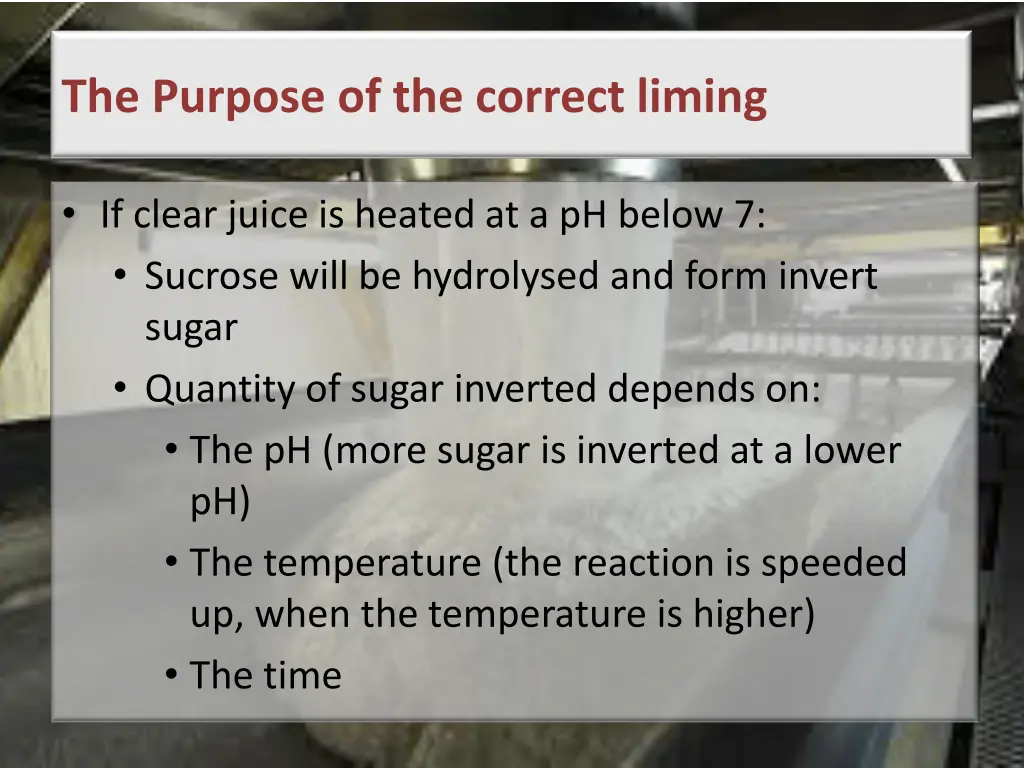 the purpose of the correct liming