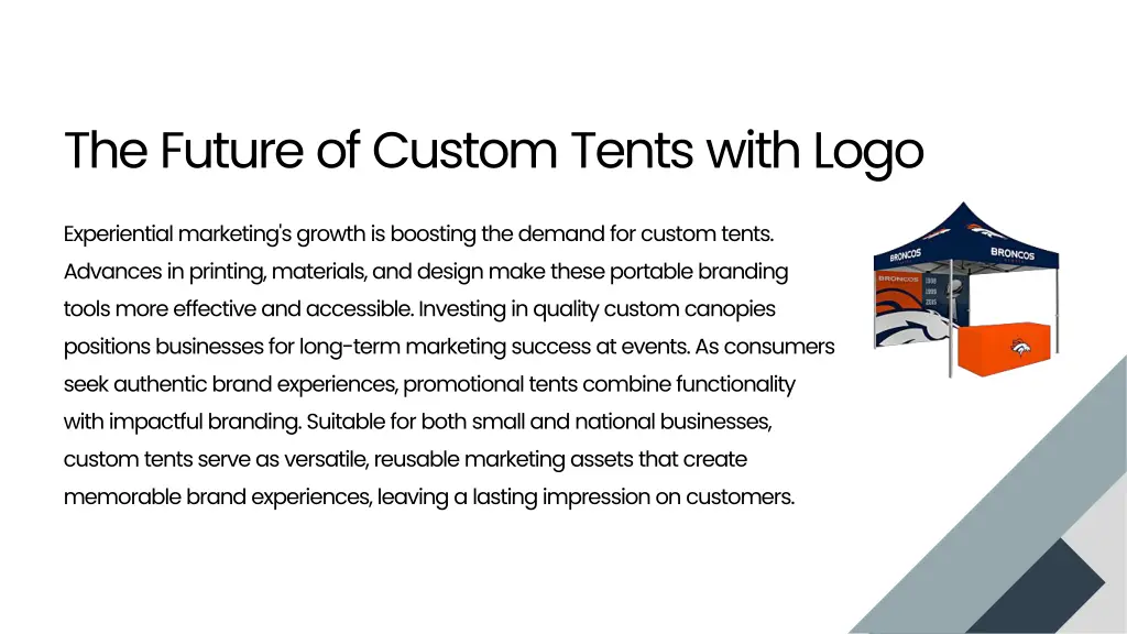 the future of custom tents with logo