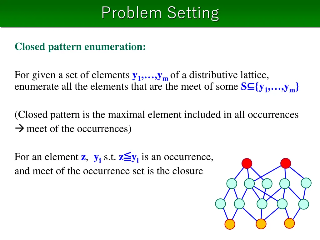problem setting