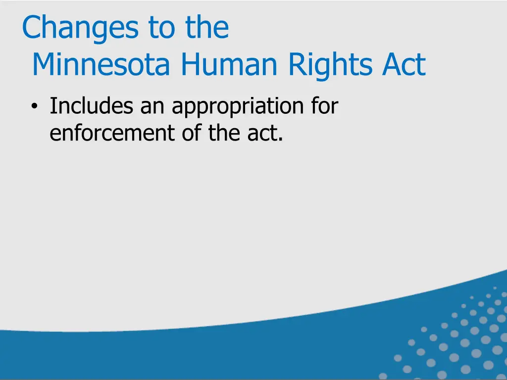 changes to the minnesota human rights 1