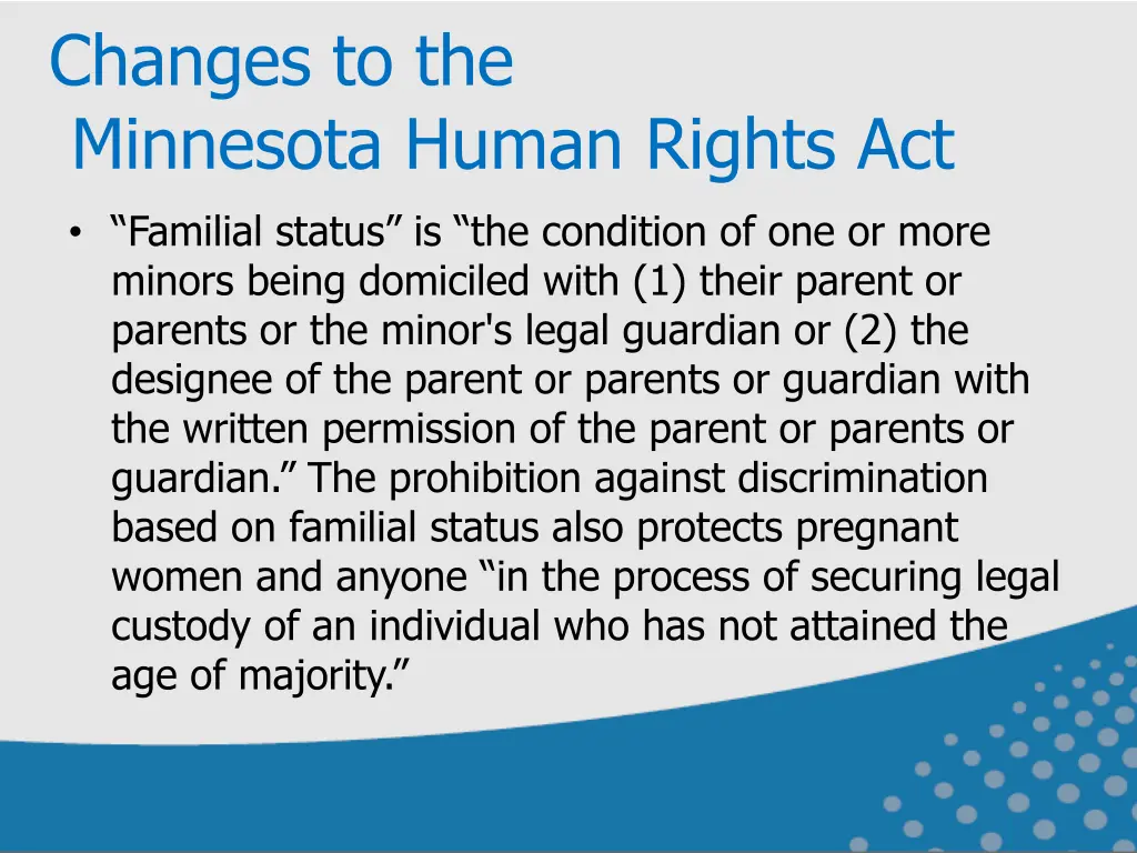 changes to the minnesota human rights act