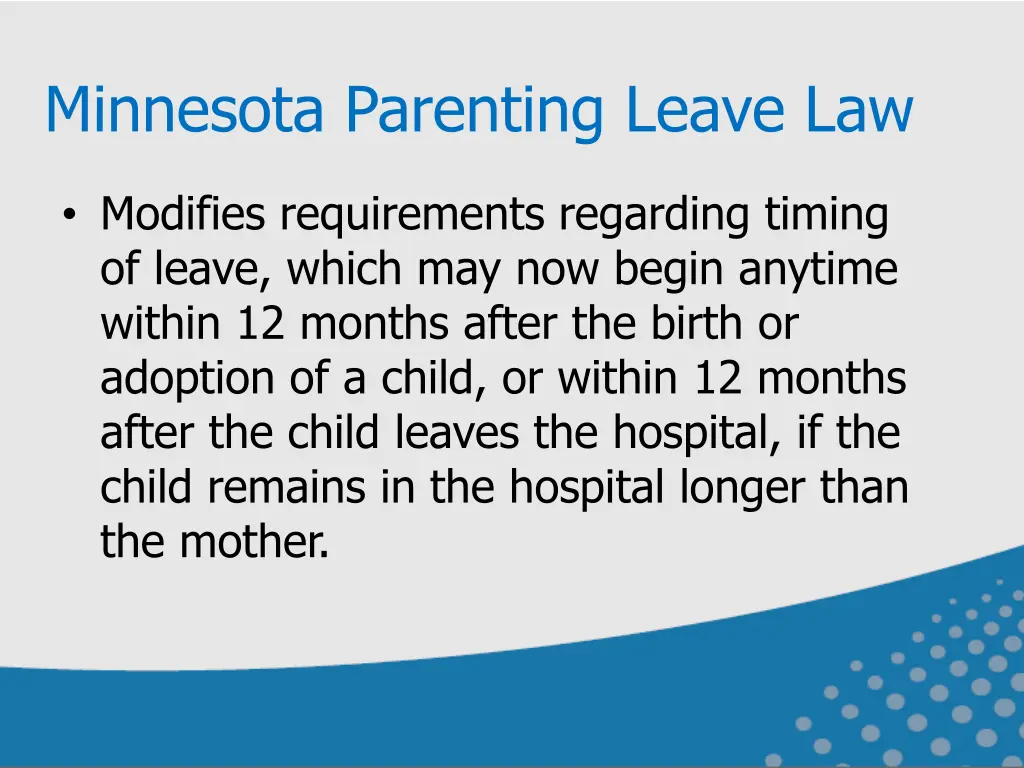 minnesota parenting leave law 1