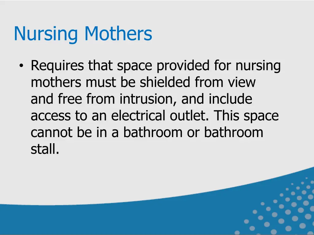 nursing mothers