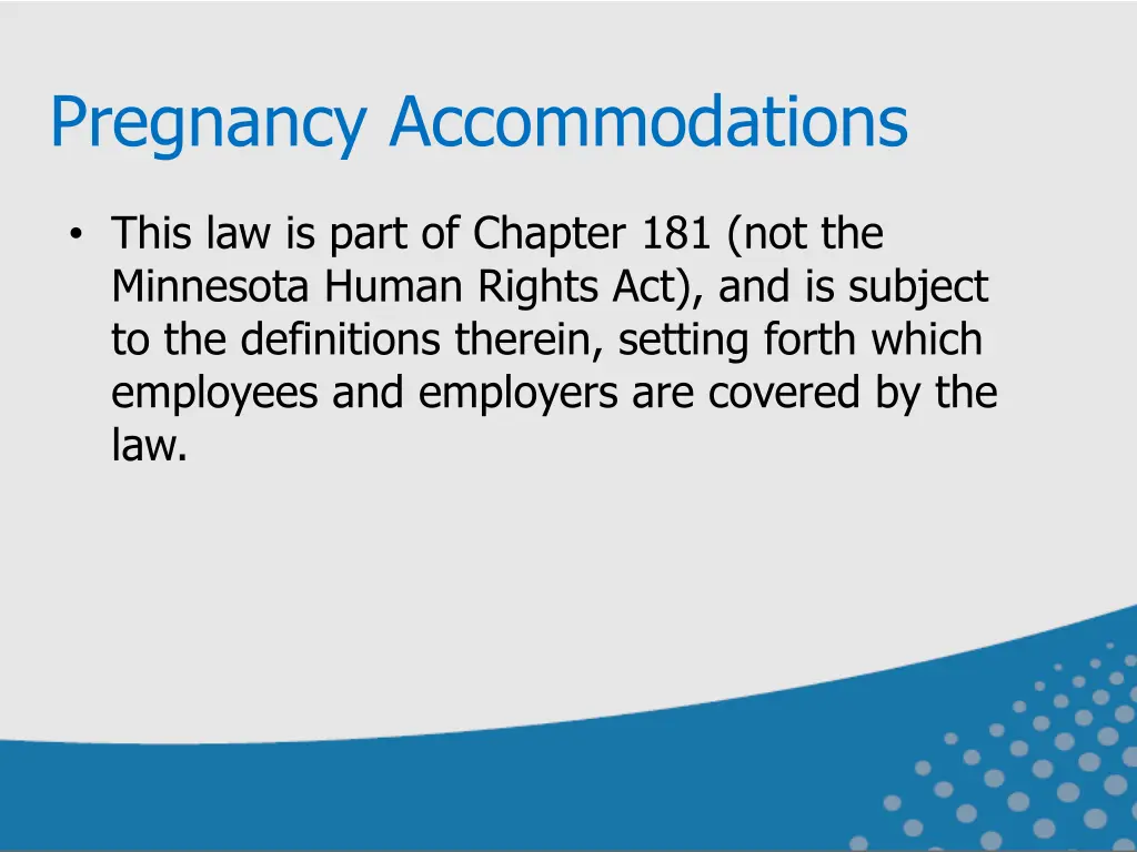 pregnancy accommodations 3