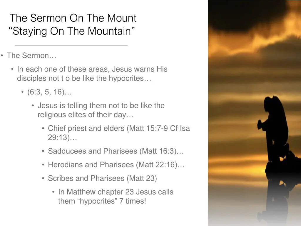 the sermon on the mount staying on the mountain 1