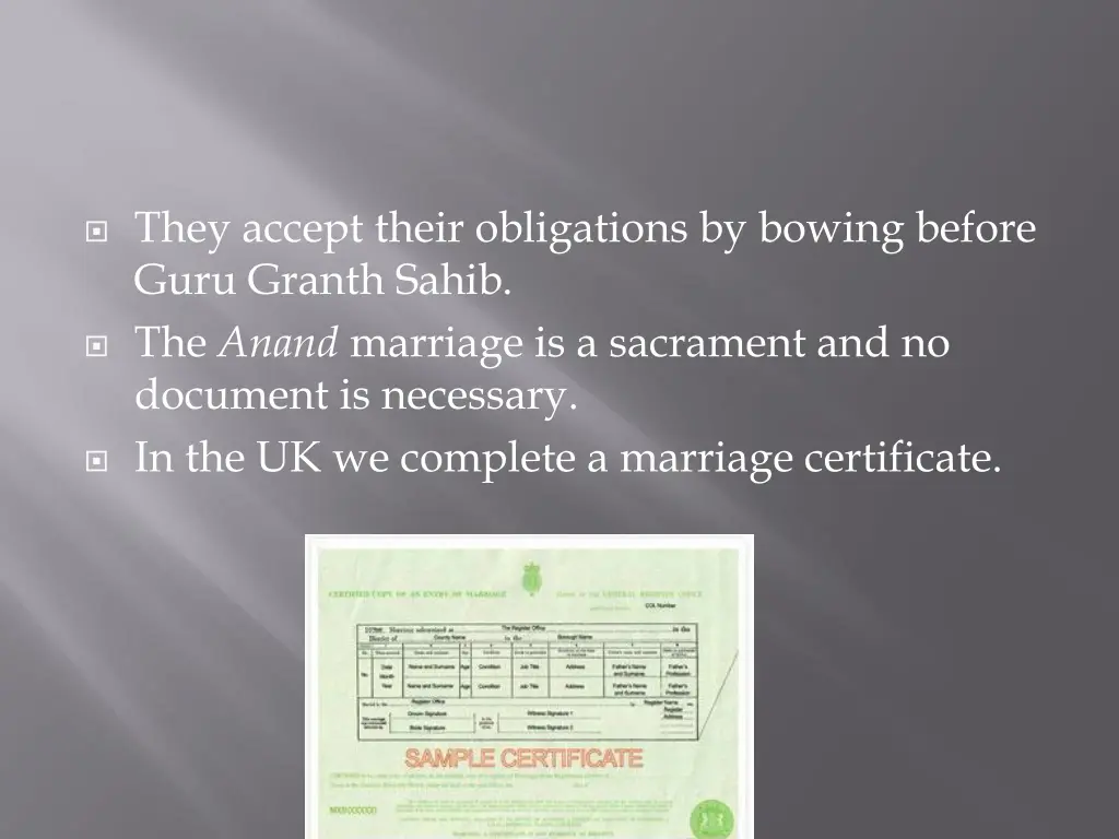 they accept their obligations by bowing before