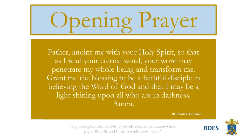 opening prayer