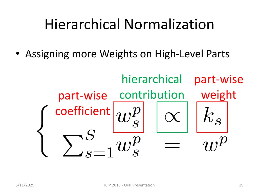 hierarchical normalization