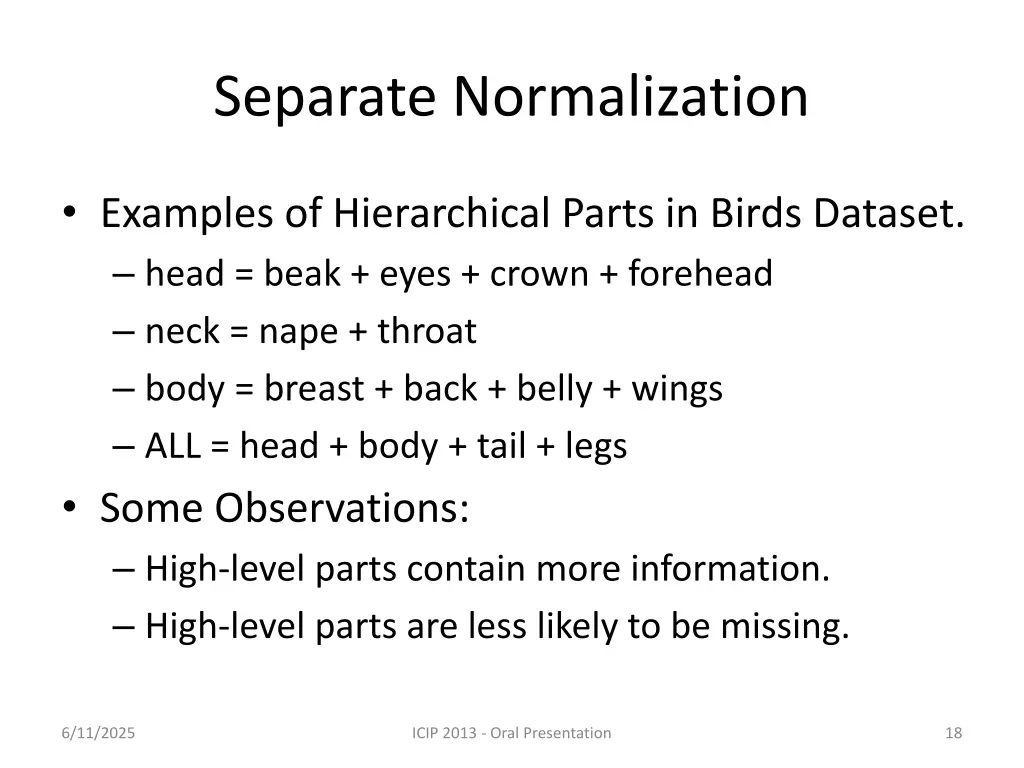 separate normalization 3