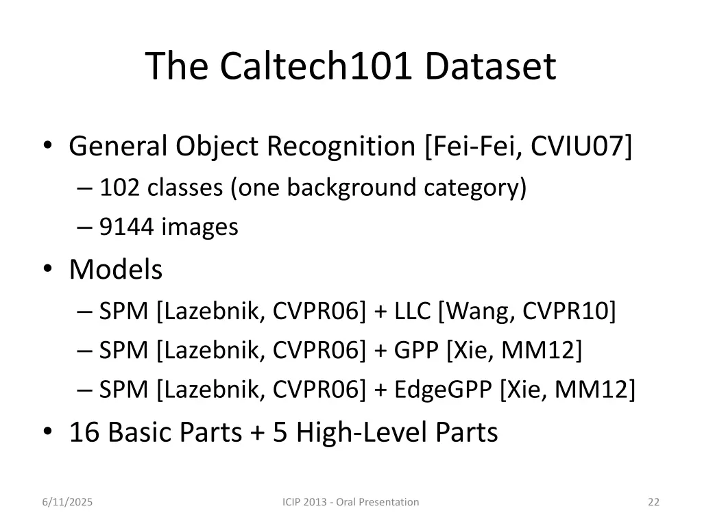 the caltech101 dataset
