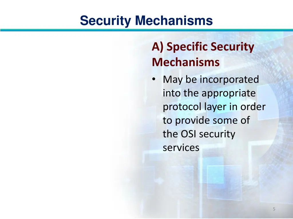security mechanisms 4