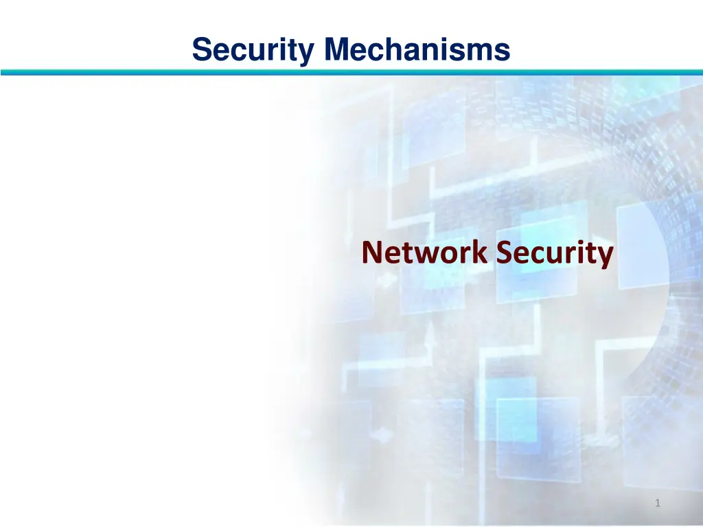 security mechanisms