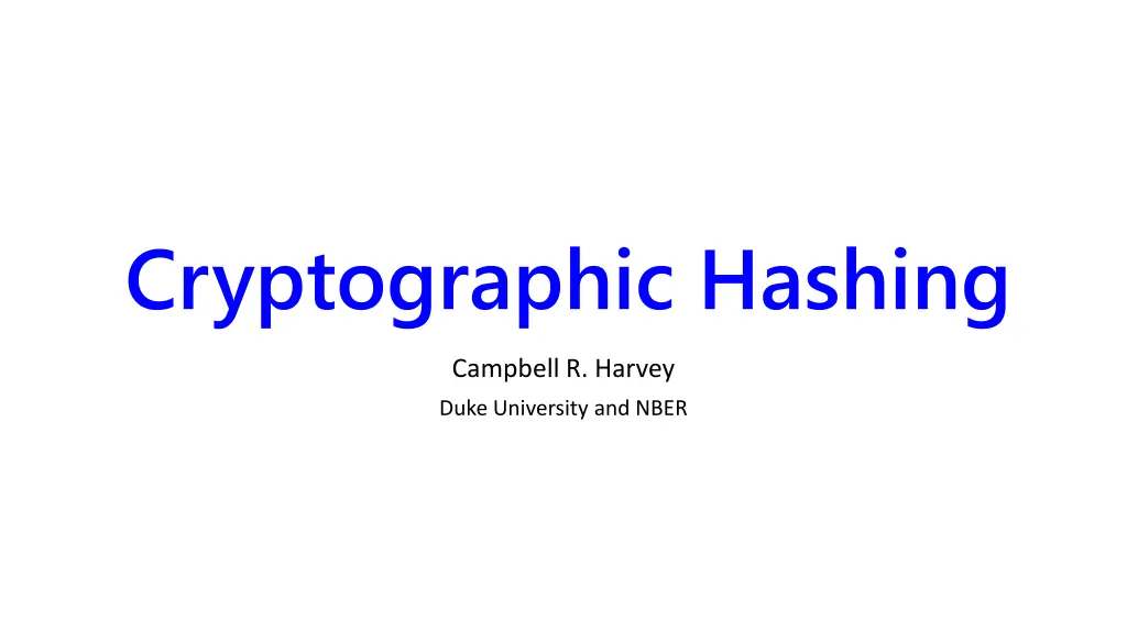 cryptographic hashing