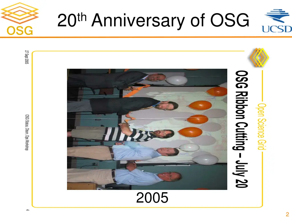 20 th anniversary of osg