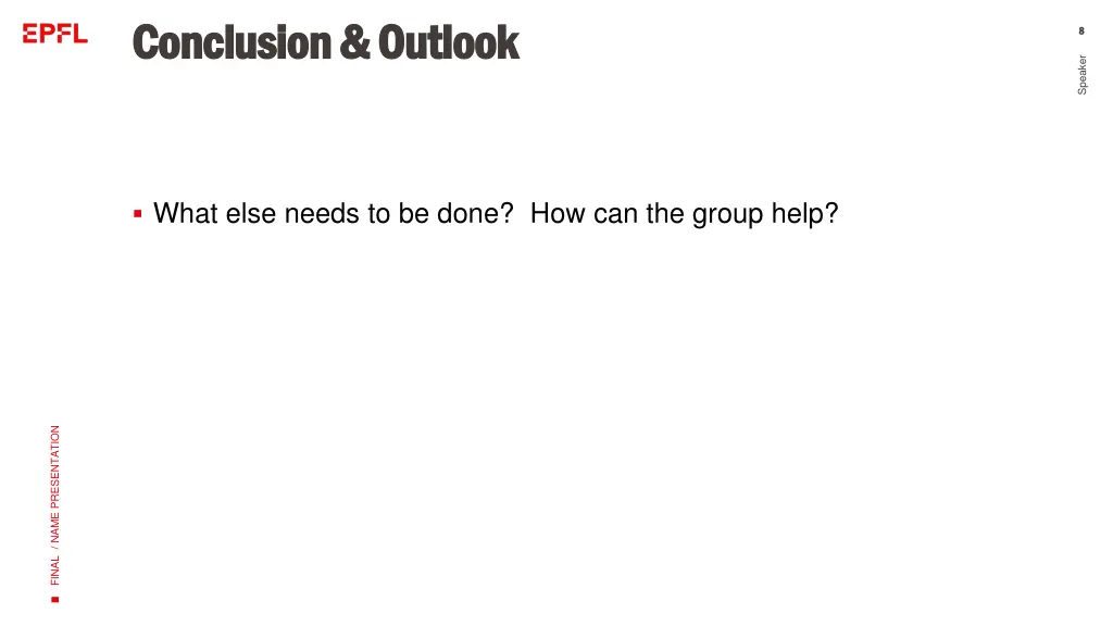 conclusion outlook conclusion outlook
