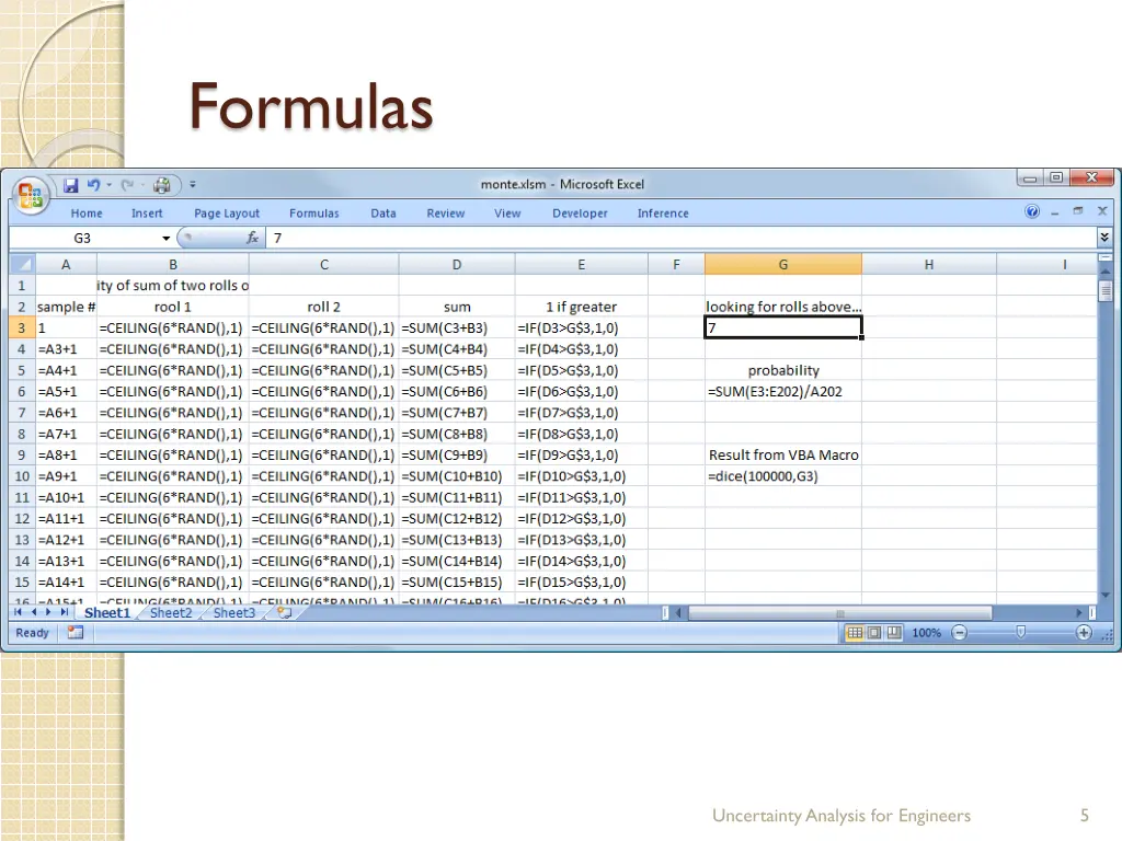 formulas