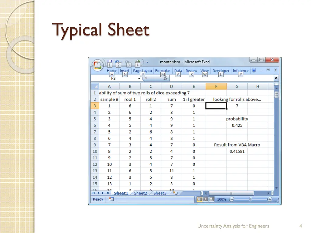 typical sheet
