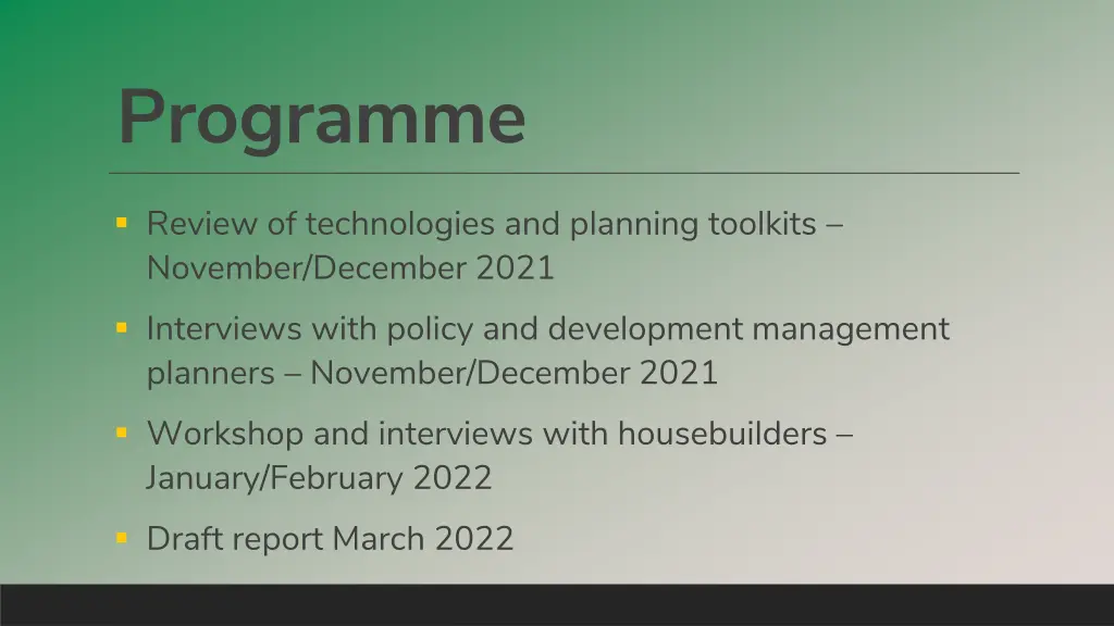 programme