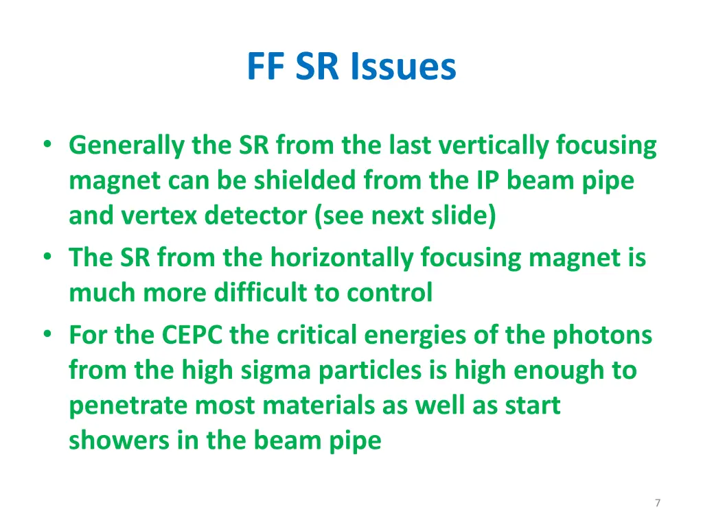 ff sr issues
