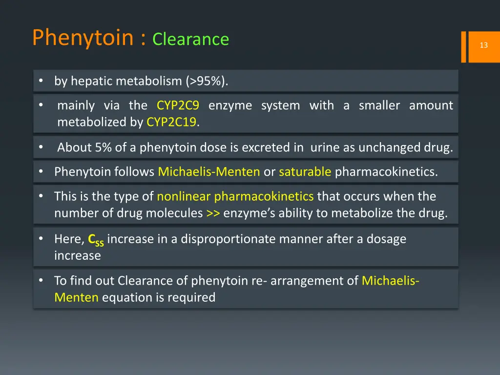 phenytoin clearance