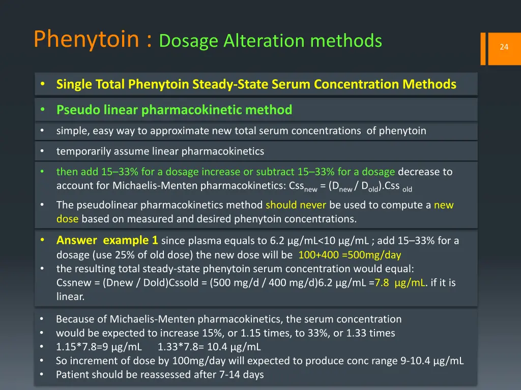 phenytoin dosage alteration methods 1