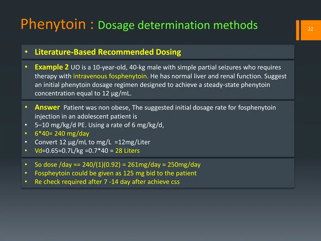 phenytoin dosage determination methods 3