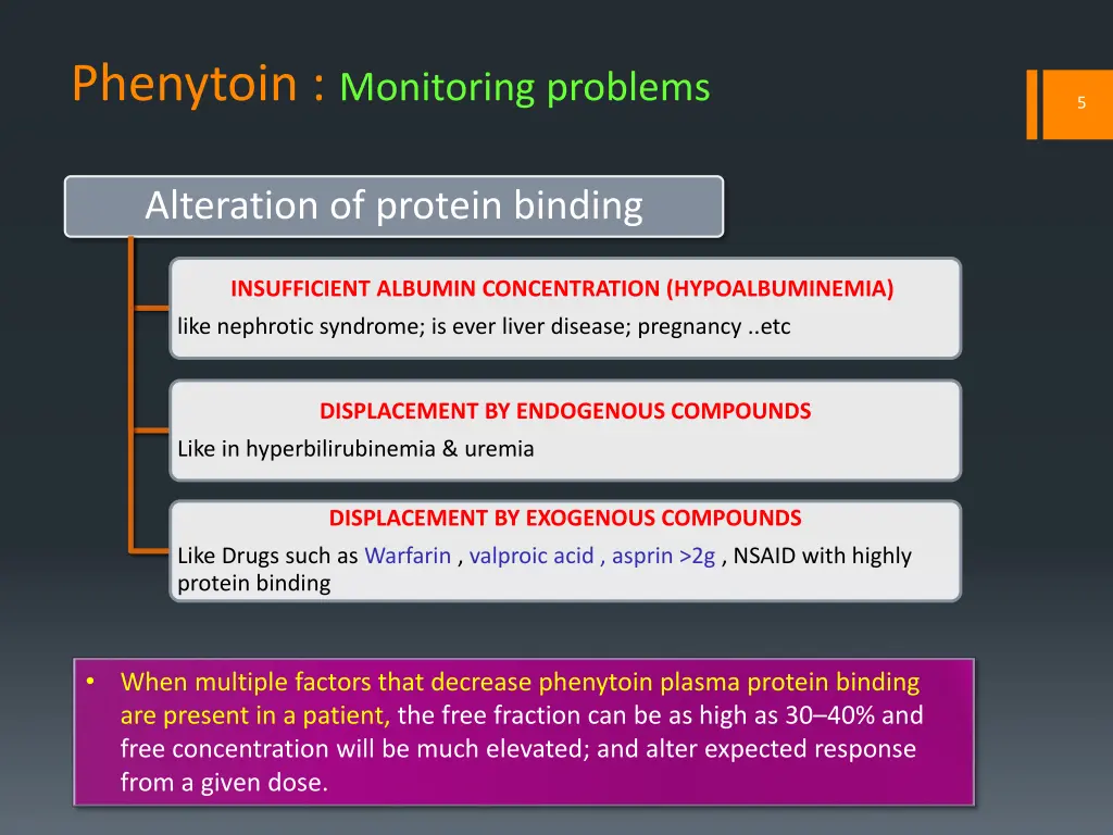 phenytoin monitoring problems