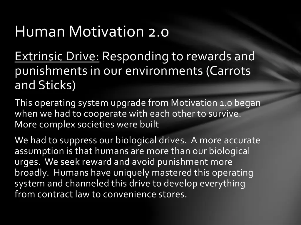 human motivation 2 0
