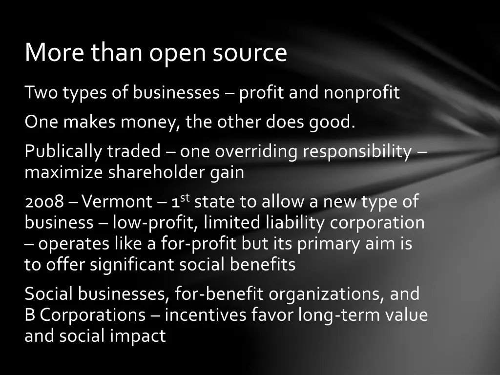 more than open source