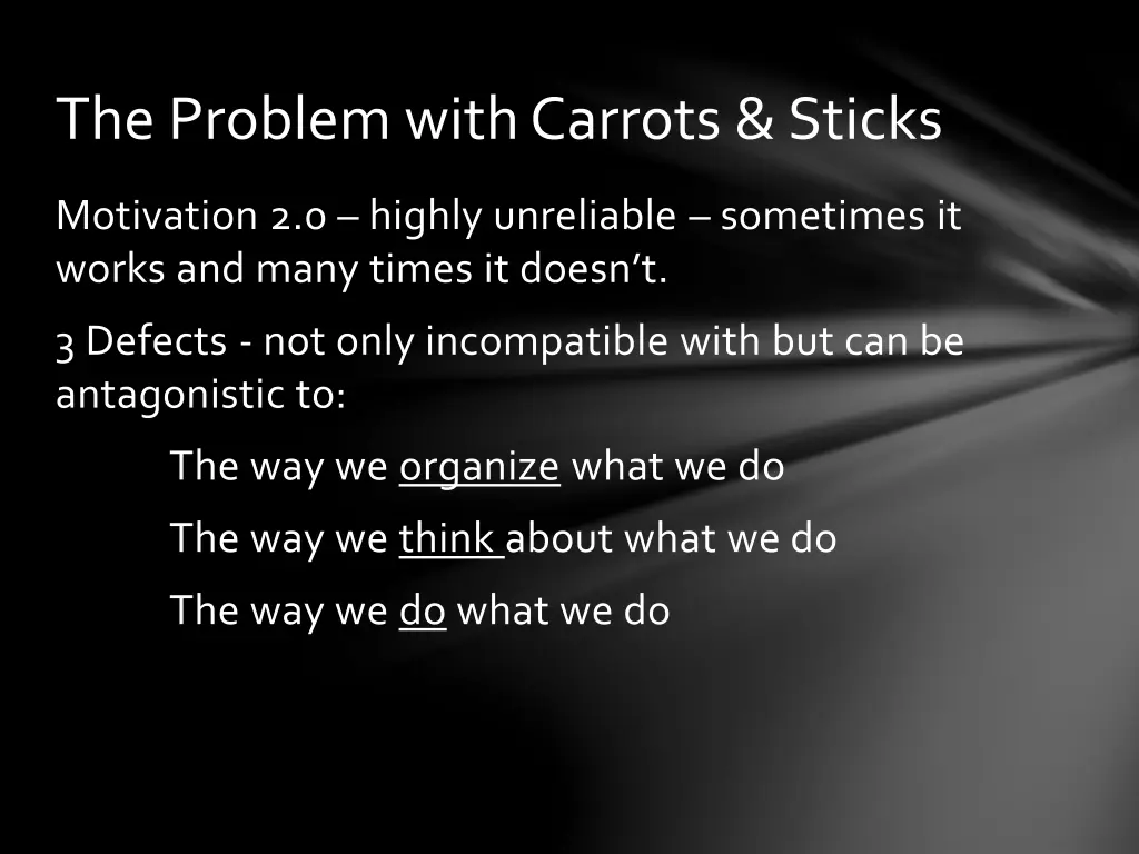 the problem with carrots sticks