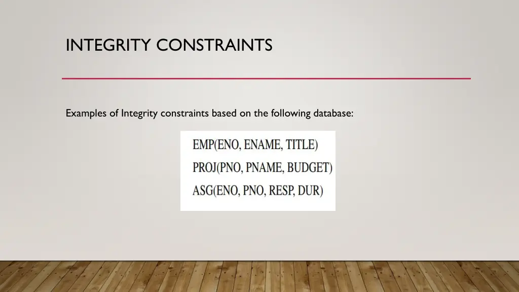 integrity constraints