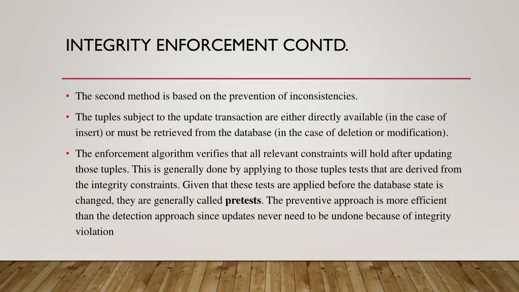 integrity enforcement contd
