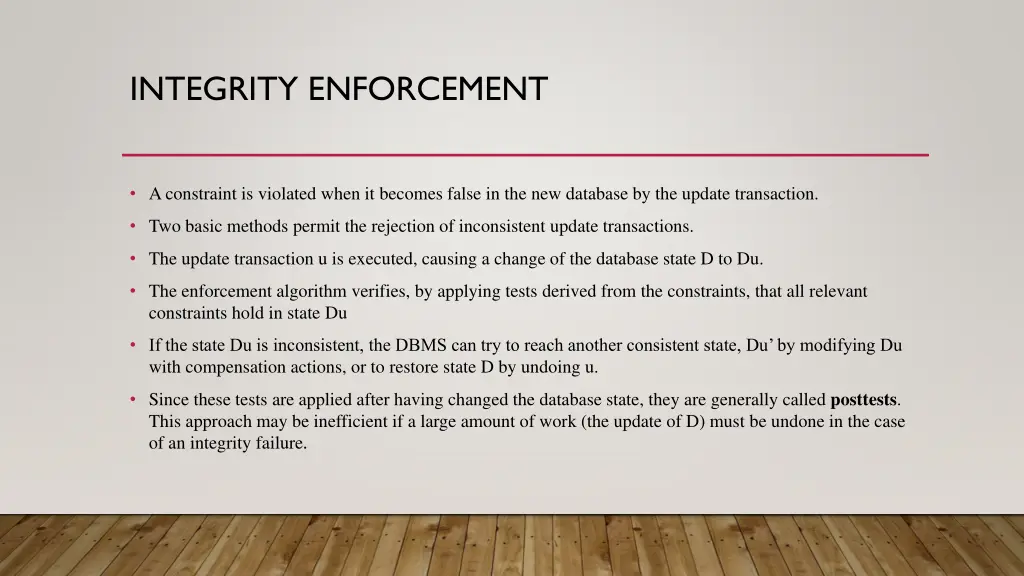 integrity enforcement