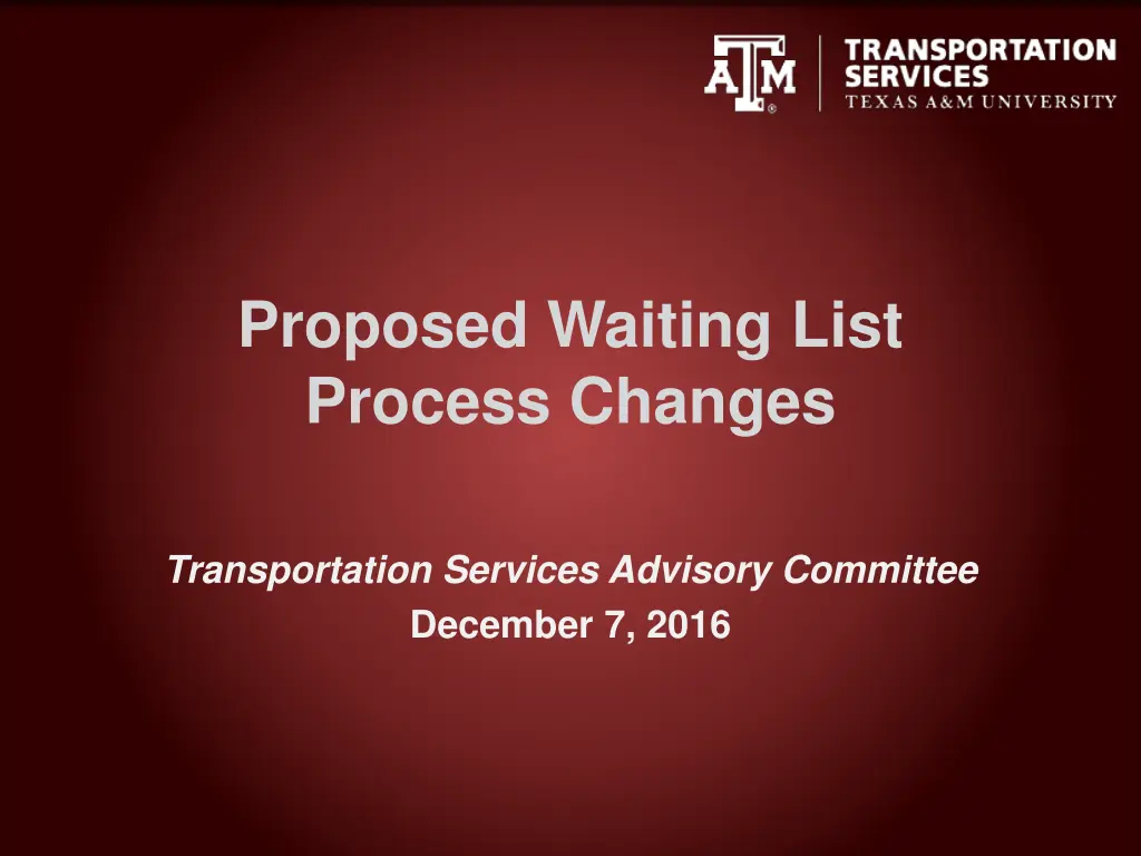proposed waiting list process changes