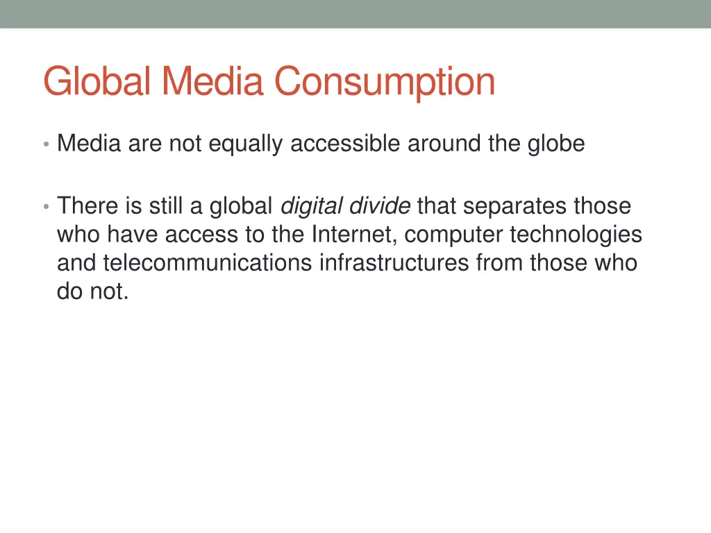 global media consumption