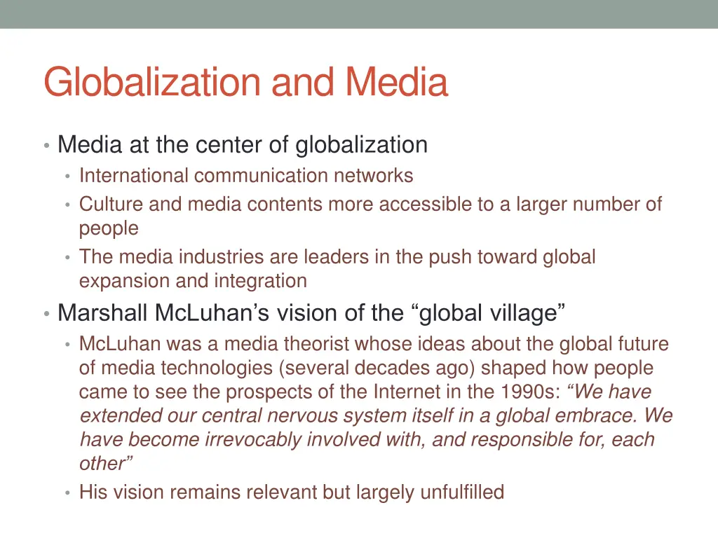 globalization and media