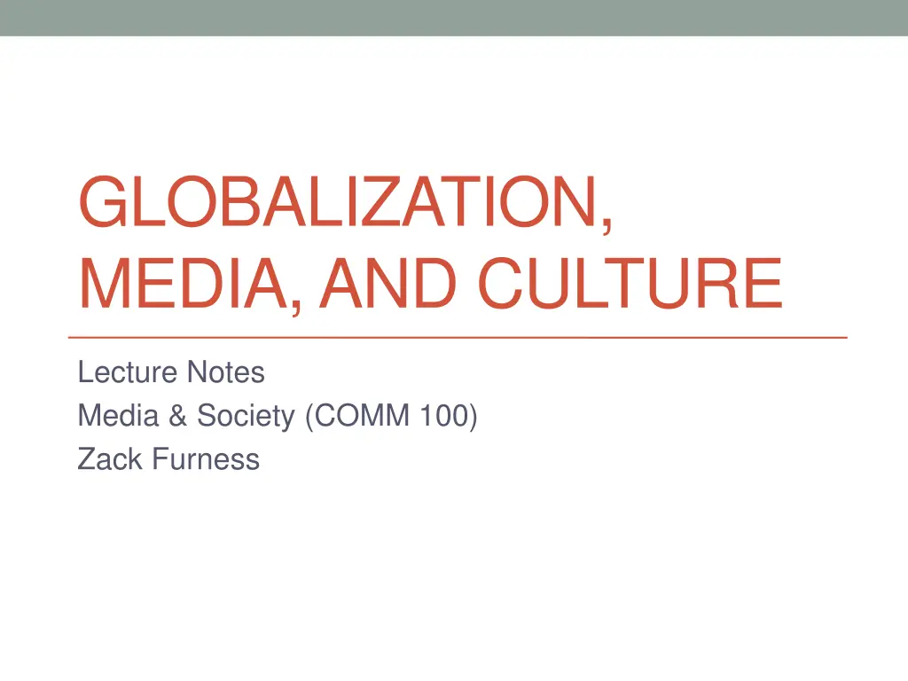 globalization media and culture