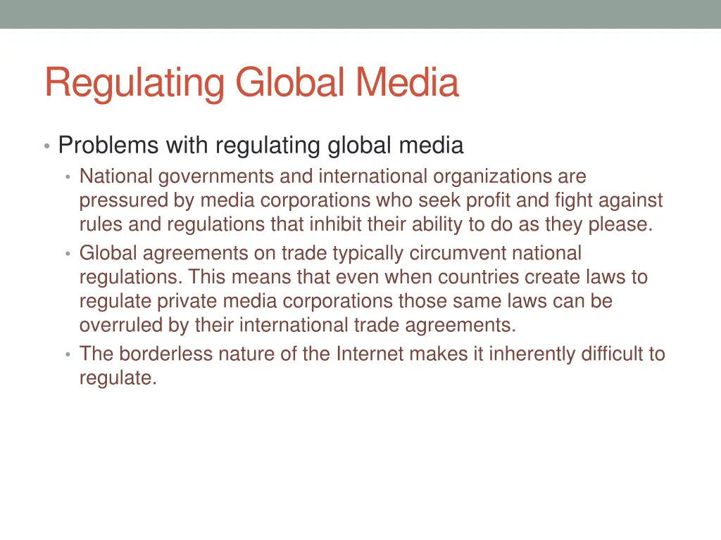 regulating global media