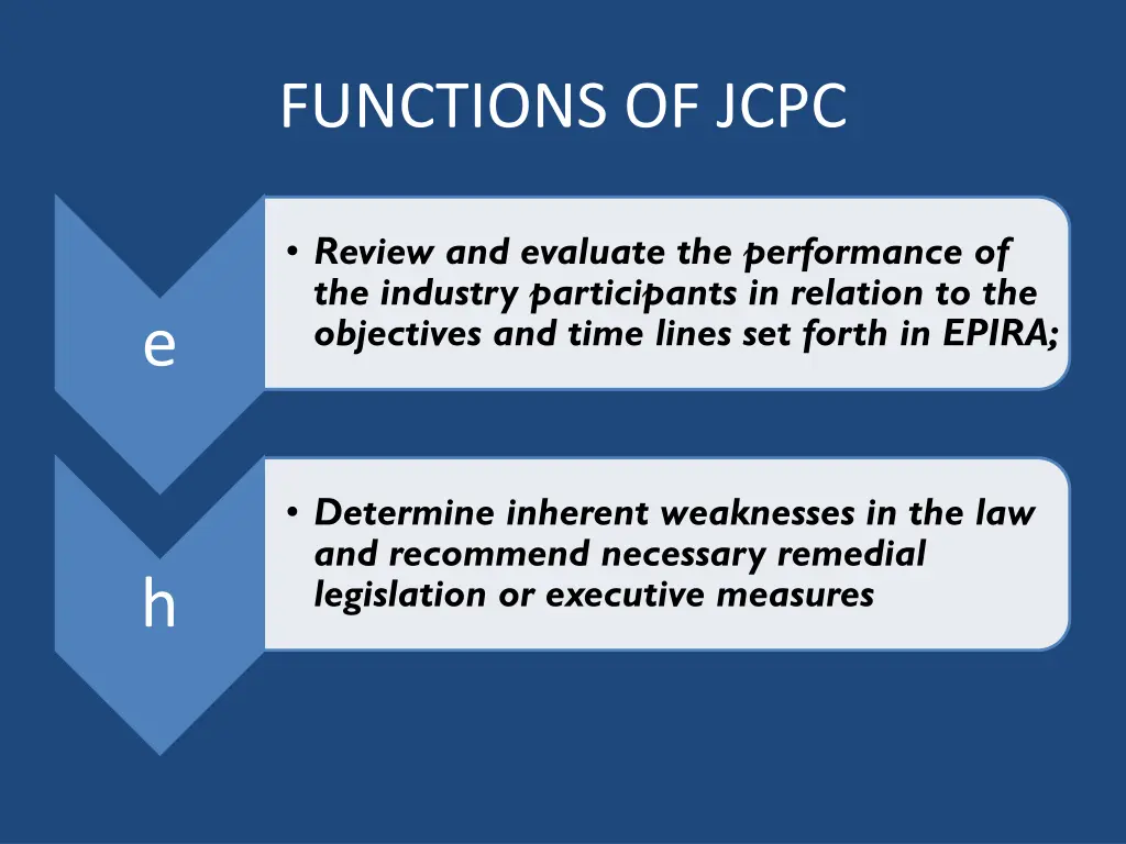functions of jcpc