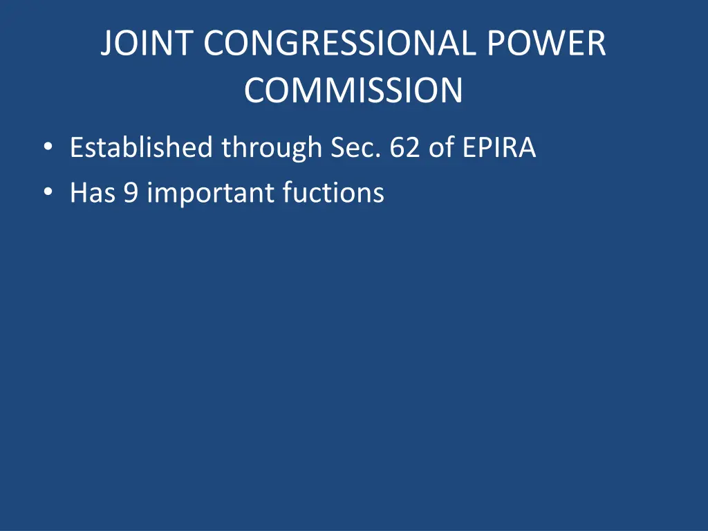 joint congressional power commission