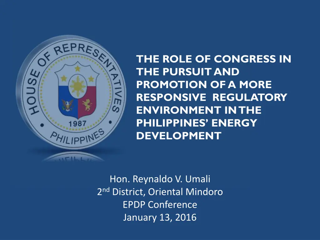 the role of congress in the pursuit and promotion